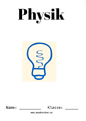 Physik Deckblatt Licht | Physik Deckblätter