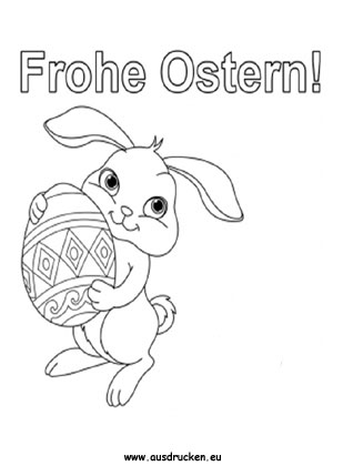 Osterkarten – Frohe Ostern Karte zum Ausdrucken